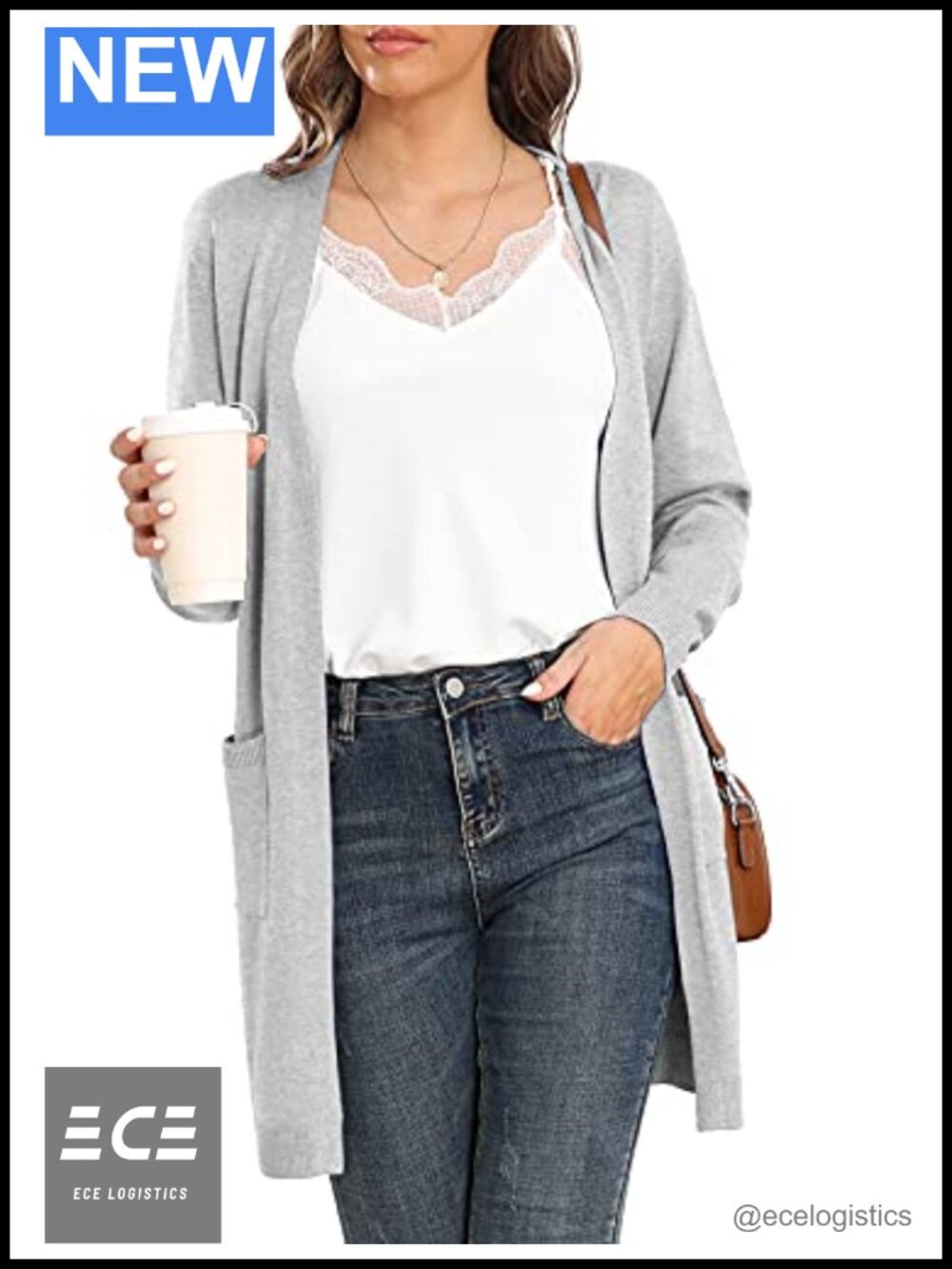 VIISHOW Women's Classic Open Front Long Sleeve Knit Cardigan Sweater Coat